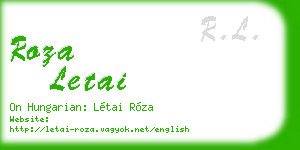 roza letai business card
