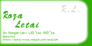 roza letai business card